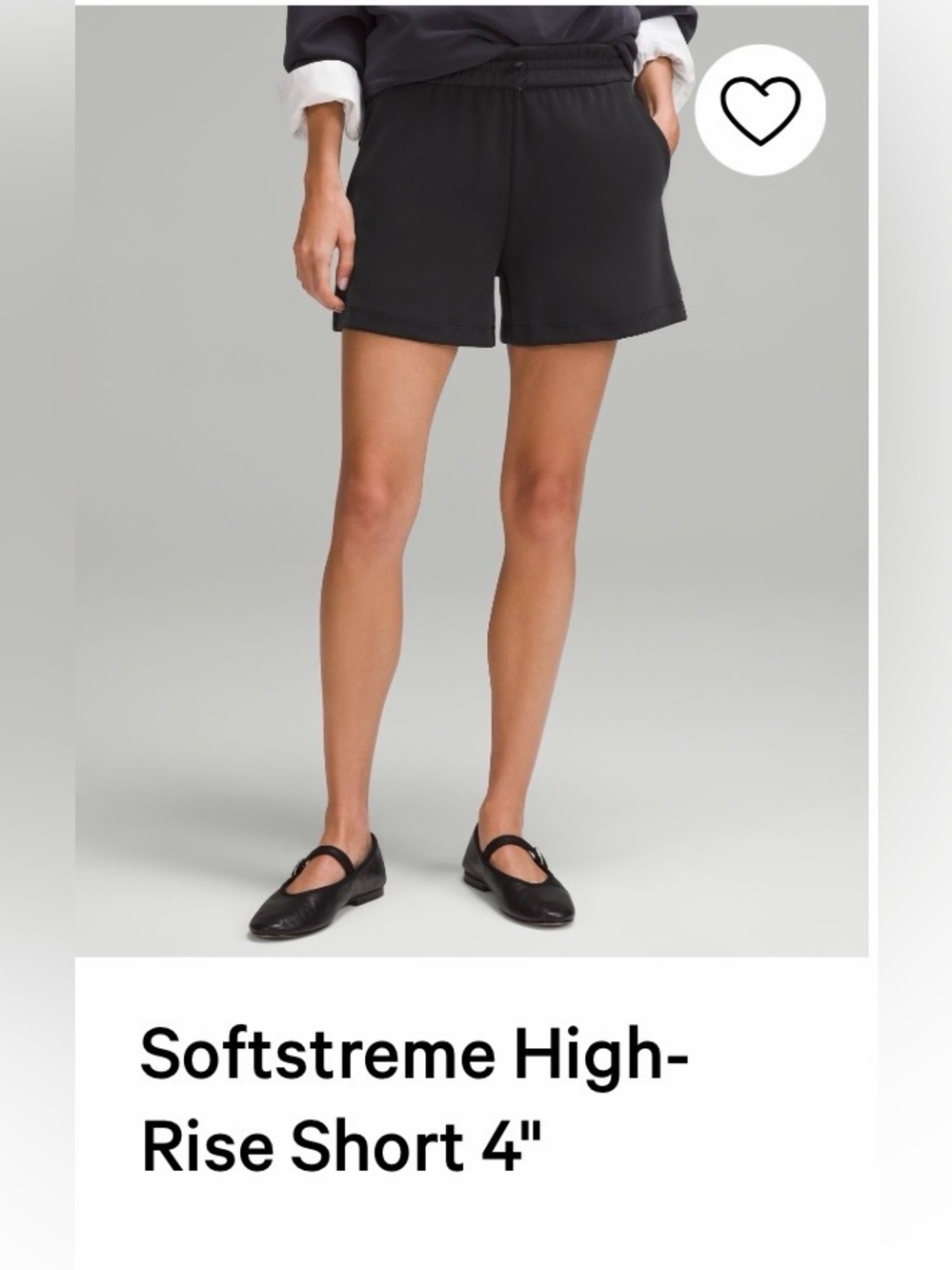 Lululemon Softstreme High-Rise 4" Shorts - Black